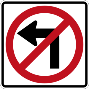 No left turn (002)